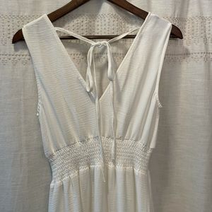 Baltic Born white lace maxi dress